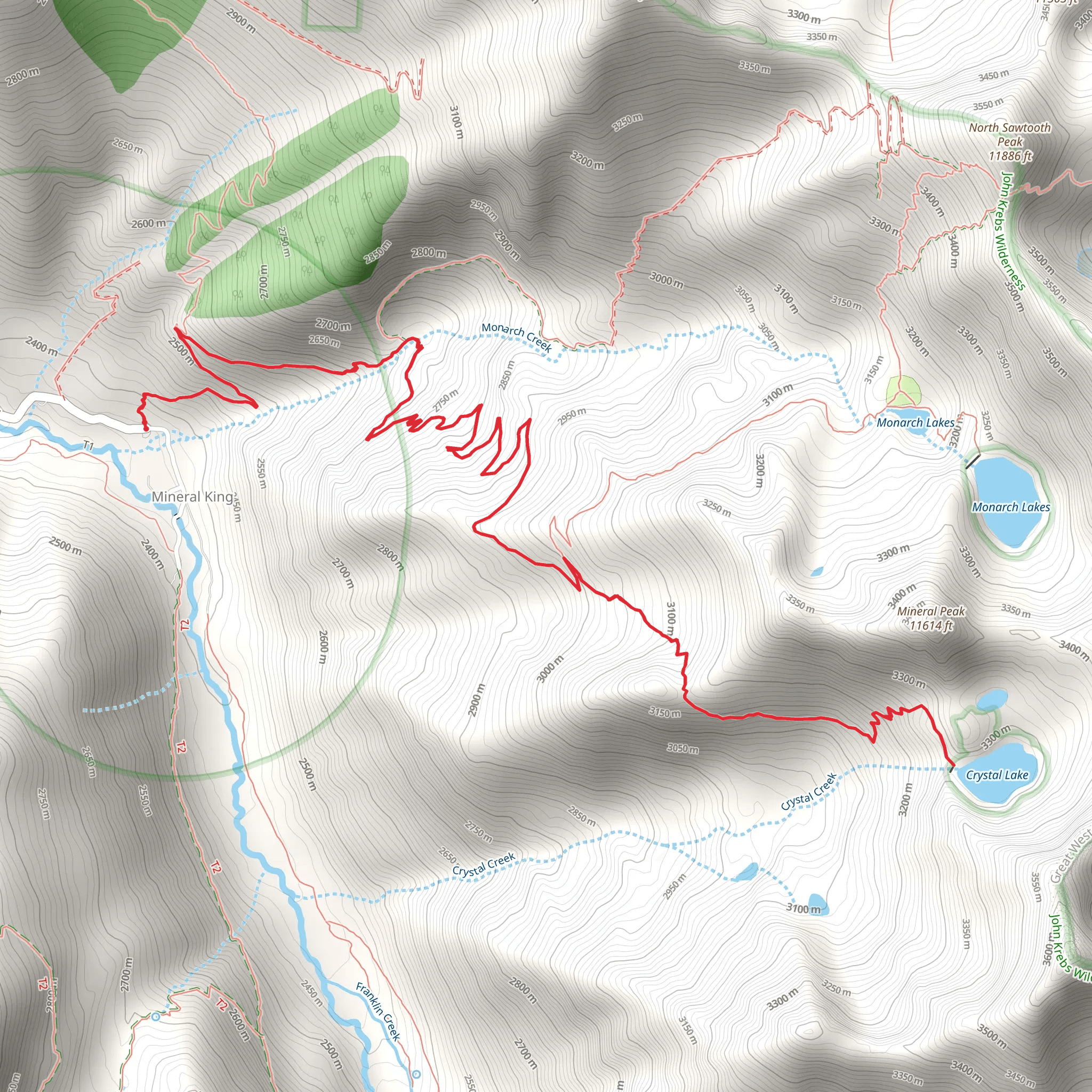 Crystal Lake Trail mobile static map