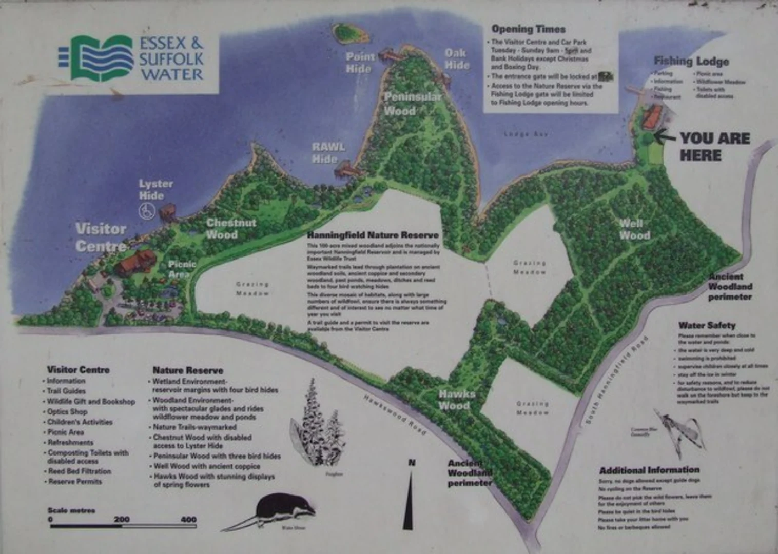An image depicting the trail Hanningfield Reservoir and its surrounding area.