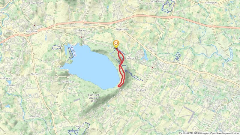 Red Cushetunk and Yellow Loop Trail