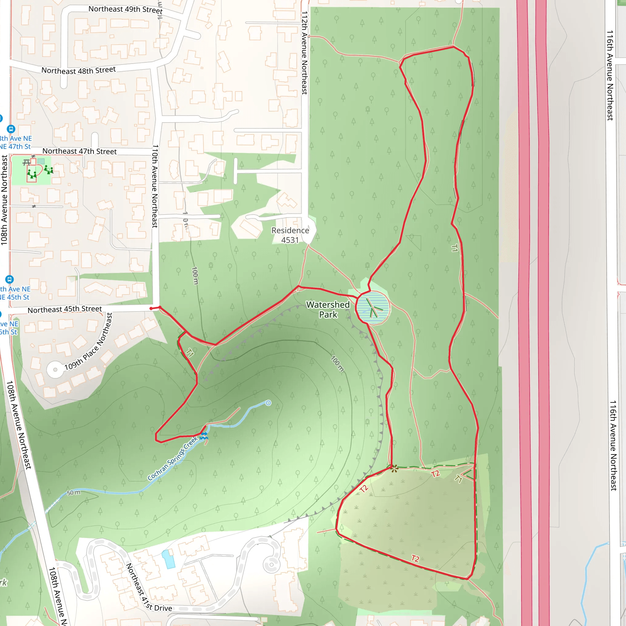 Trail 1, Loop 1 and Loop 2 mobile static map