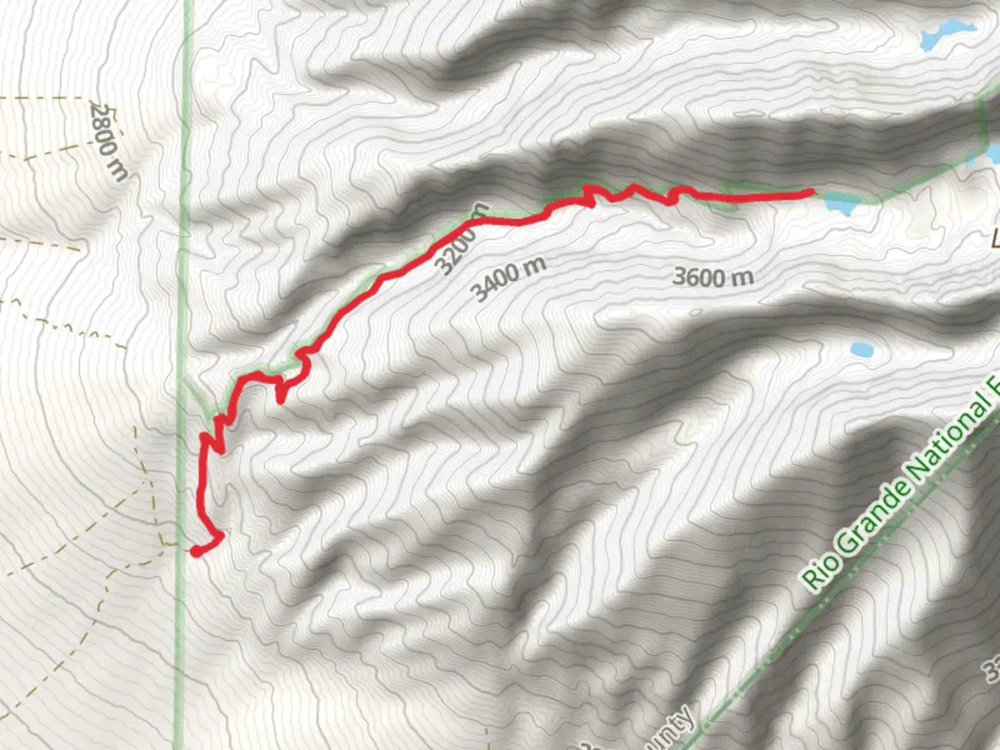 An image depicting the trail Lake Como via Mount Blanca Road and its surrounding area.