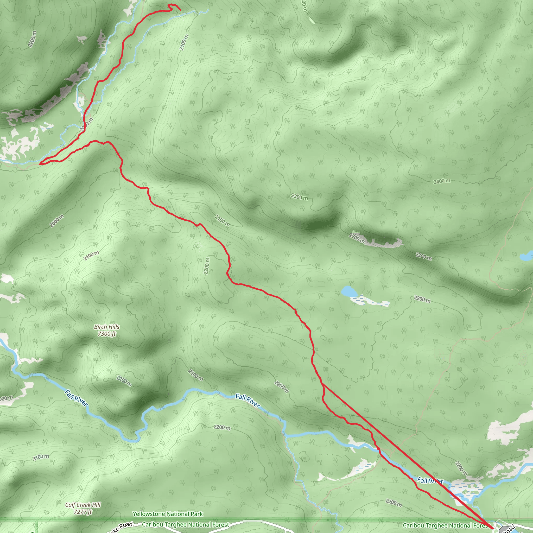 Union Falls via Mountain Ash Creek mobile static map