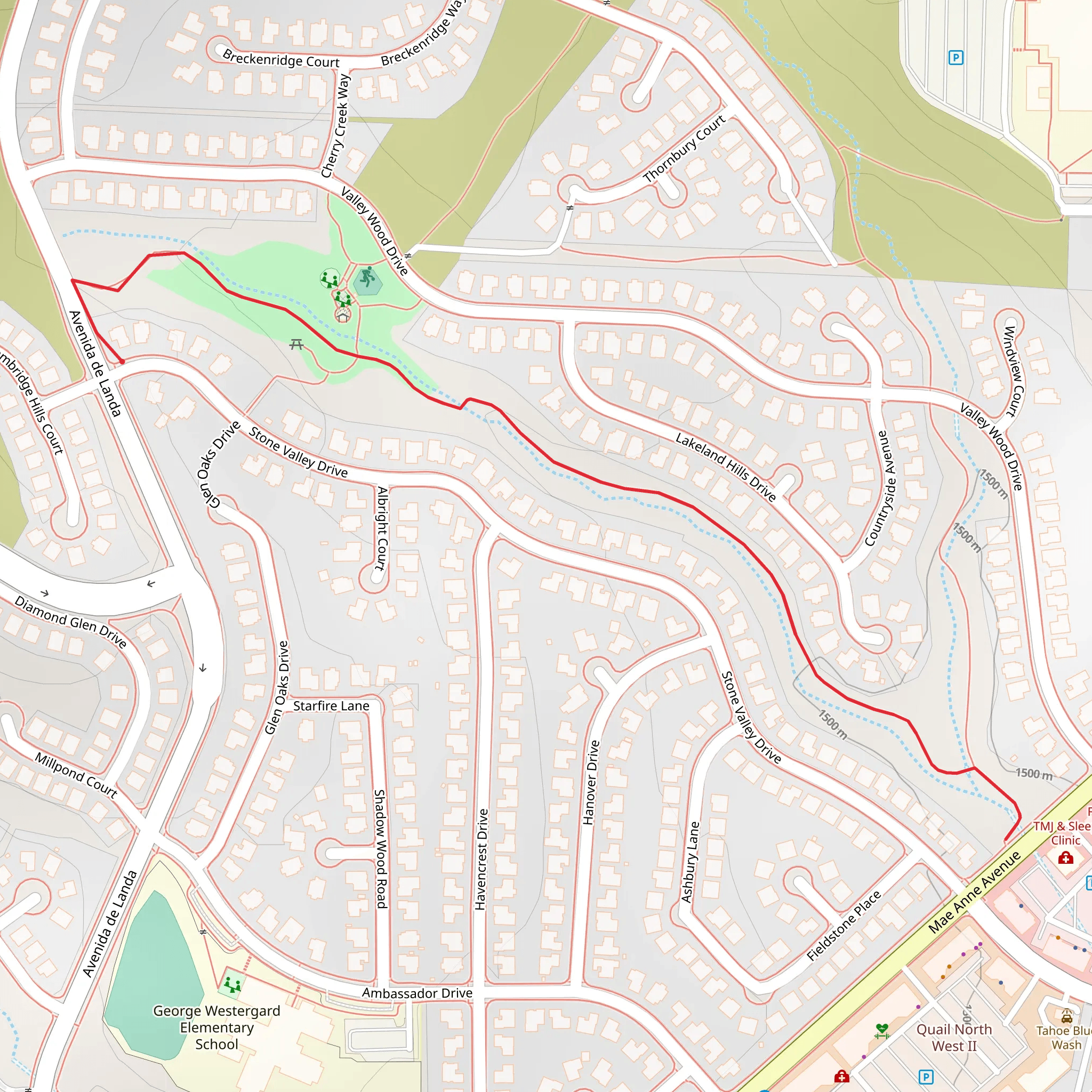 Valley Wood Park mobile static map