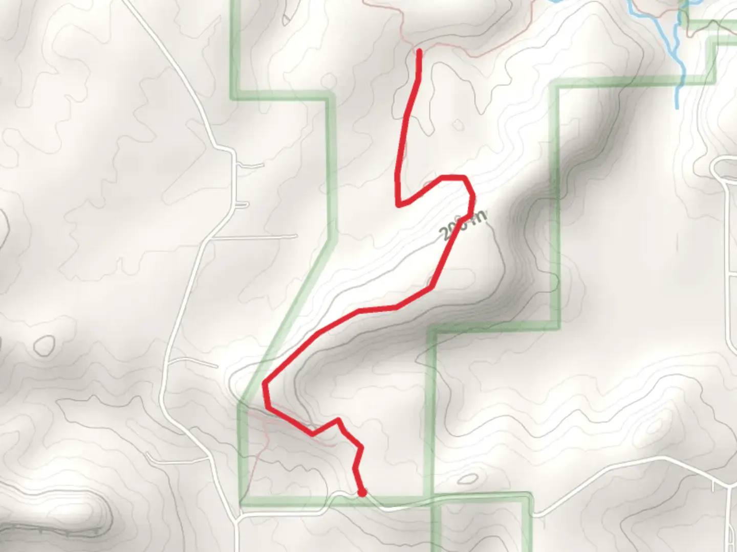 An image depicting the trail Walk along Cedar Bluff - Happy Hollow Road and its surrounding area.