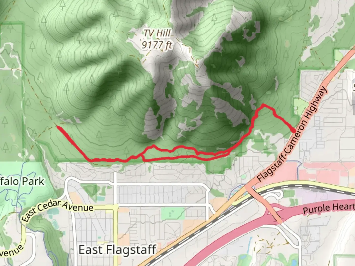 An image depicting the trail Pipeline and Forces of Nature Loop Trail and its surrounding area.