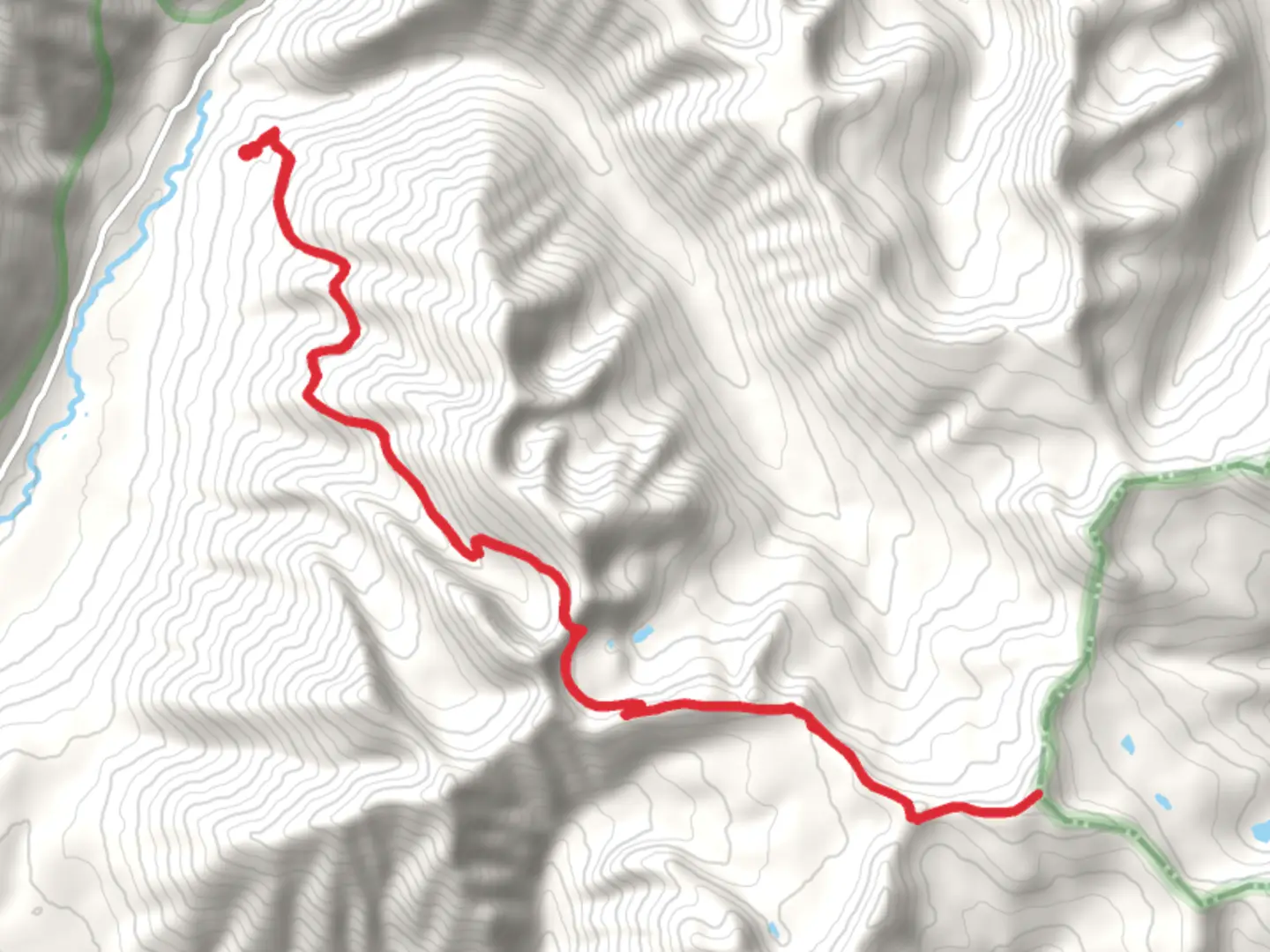 An image depicting the trail Krinklehorn Locke via Krinklehorn Peak Trail and its surrounding area.