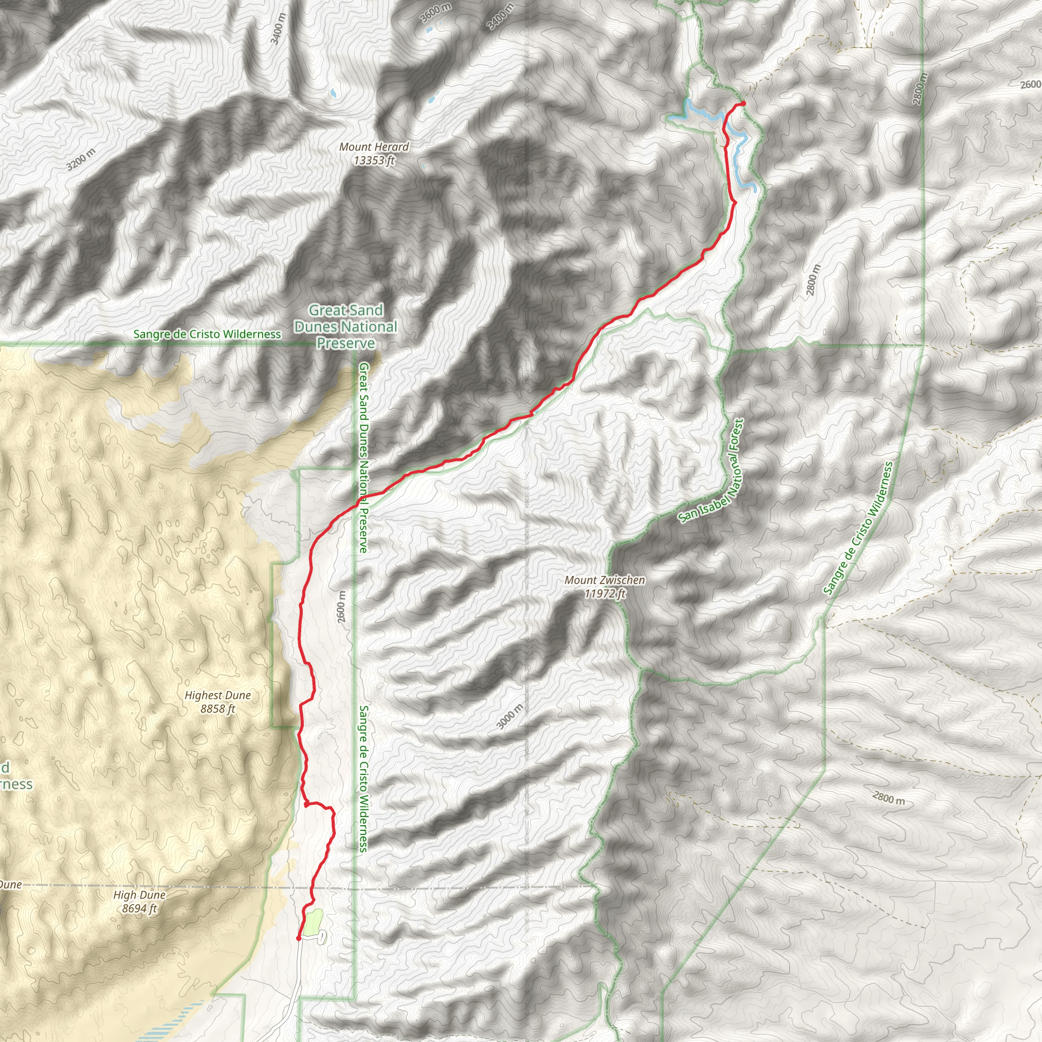 Medano Creek - Medano Pass Primitive Road mobile static map