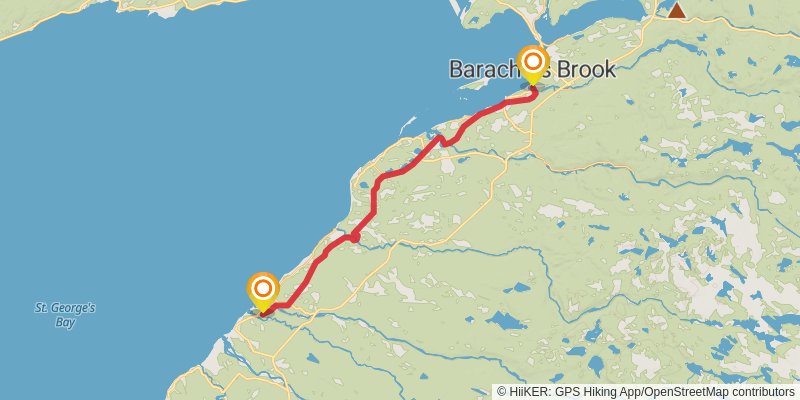 Newfoundland T'railway Trail stage 6 Map