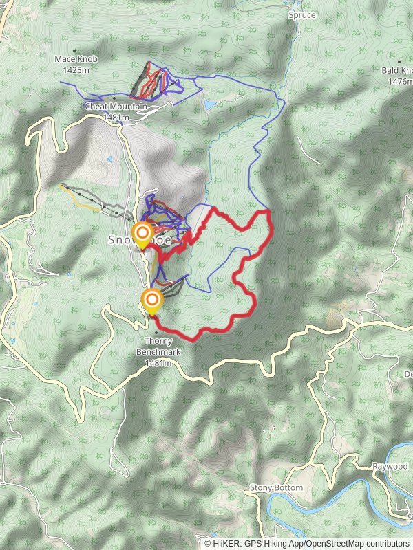 Cheat Mountain Ridge Trail and Bail Out Trail