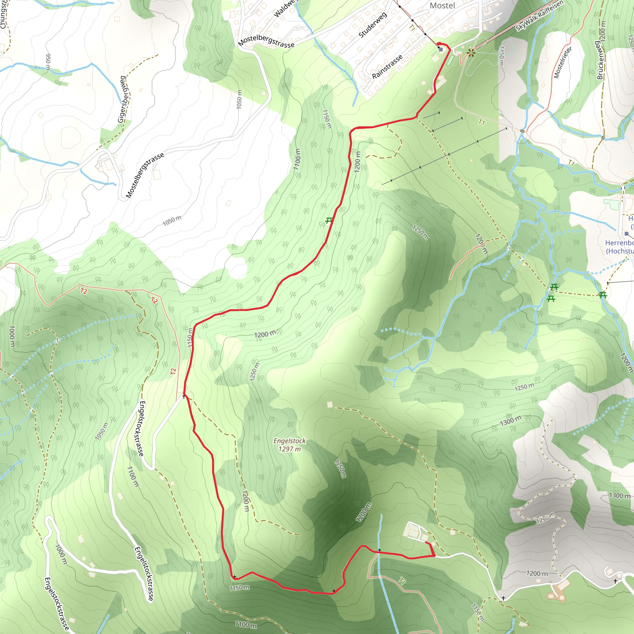 Goat Trail Sattel-Hochstuckli mobile static map