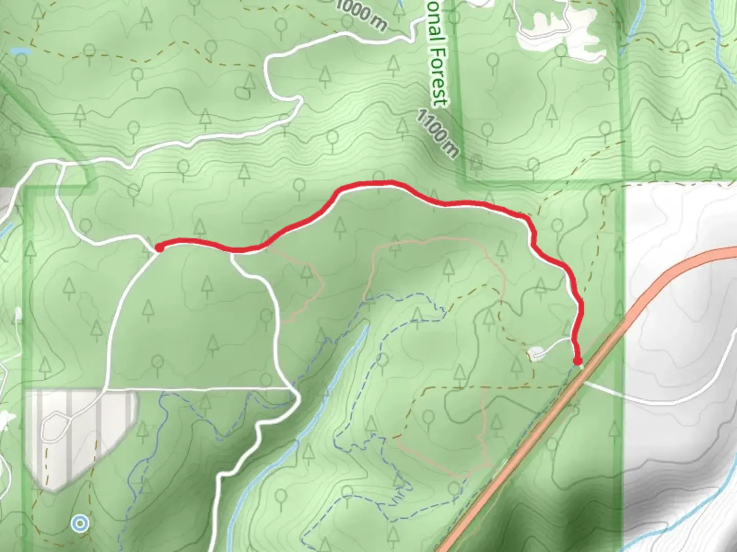 An image depicting the trail Pfeiffer Trail and its surrounding area.