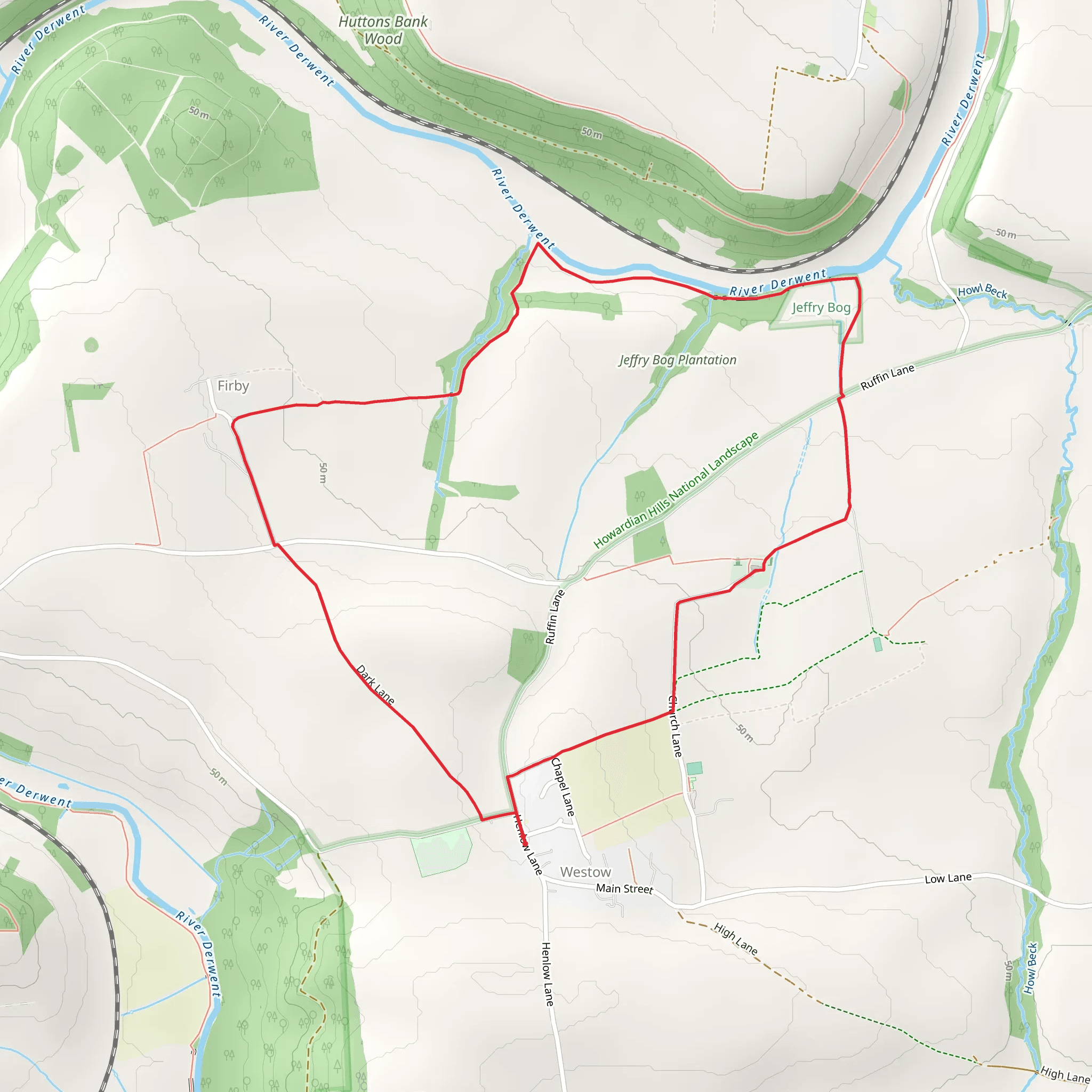 Giant's Causeway from Westow mobile static map