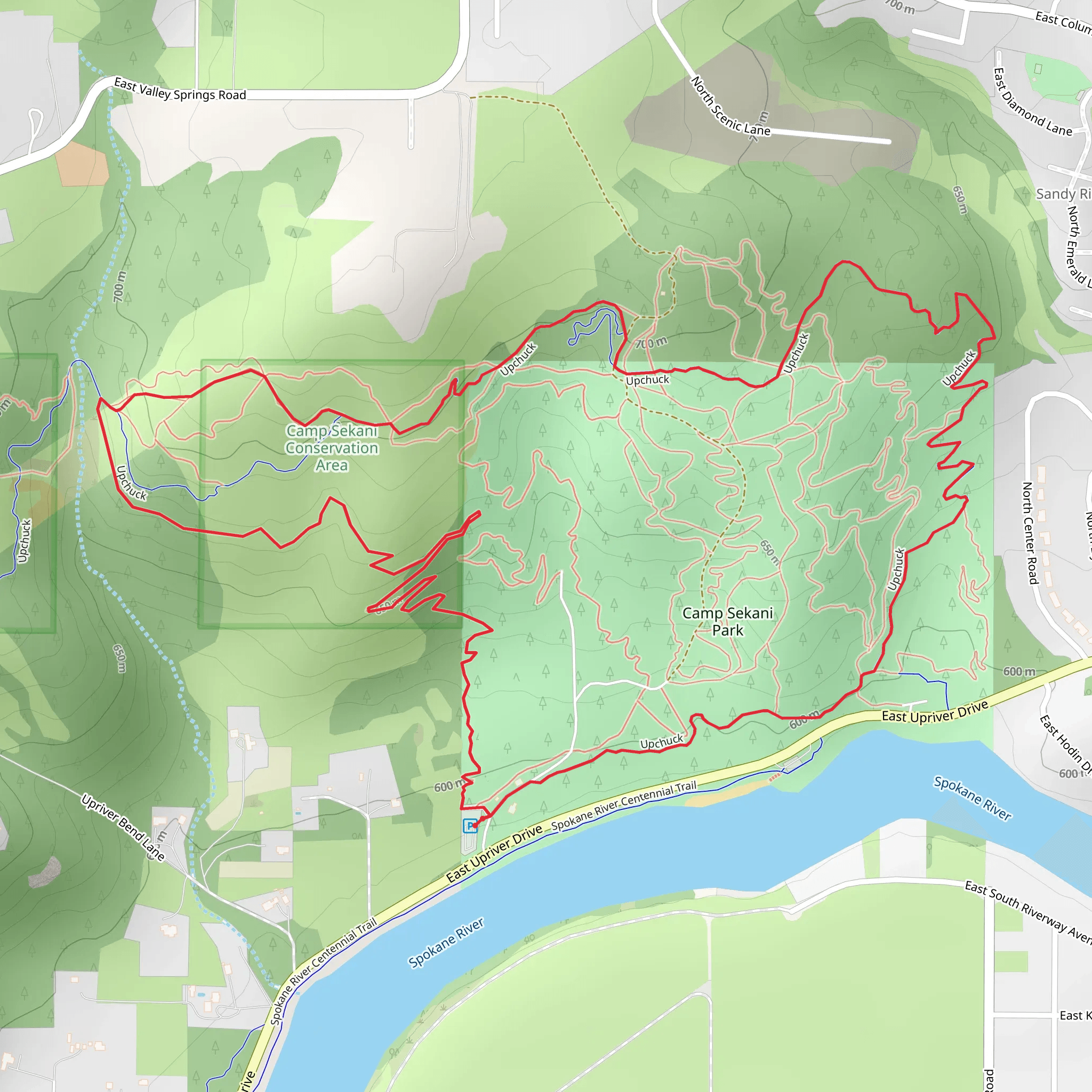 Upchuck Loop mobile static map