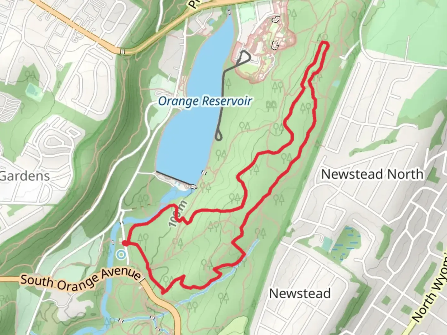 An image depicting the trail Turtle Back Trail - Orange Loop and its surrounding area.
