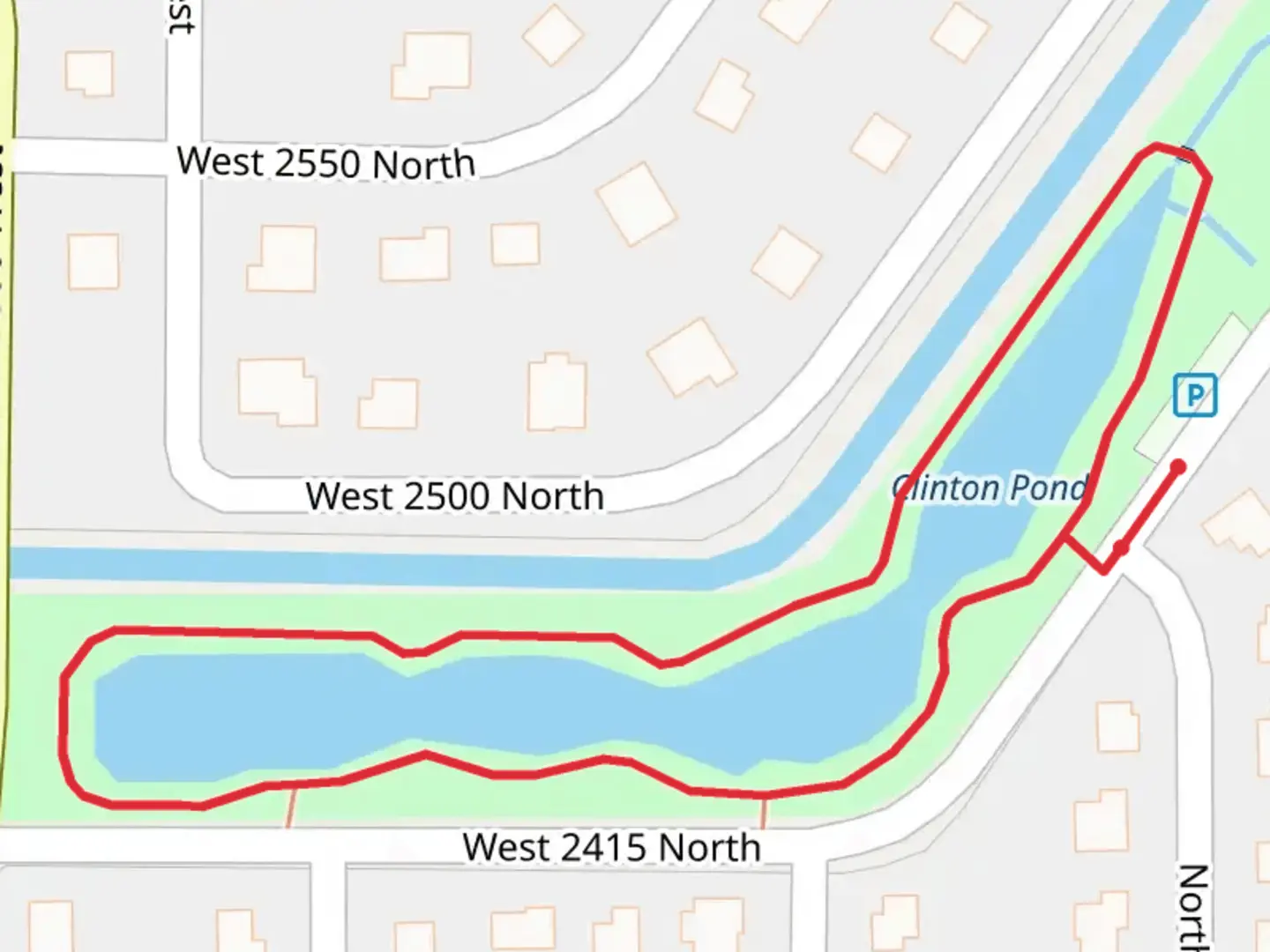 An image depicting the trail Clinton Pond Park Loop and its surrounding area.