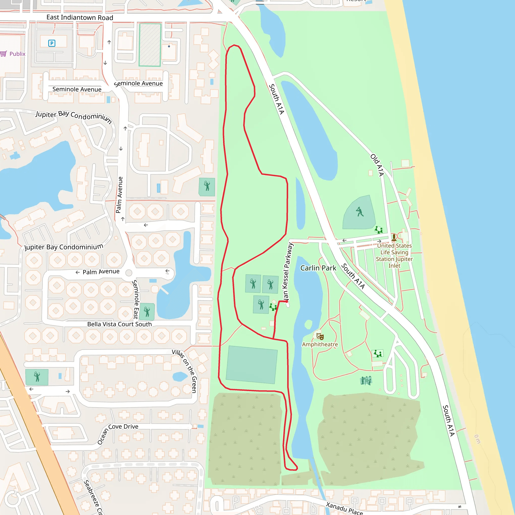 Carlin Park Loop - West mobile static map