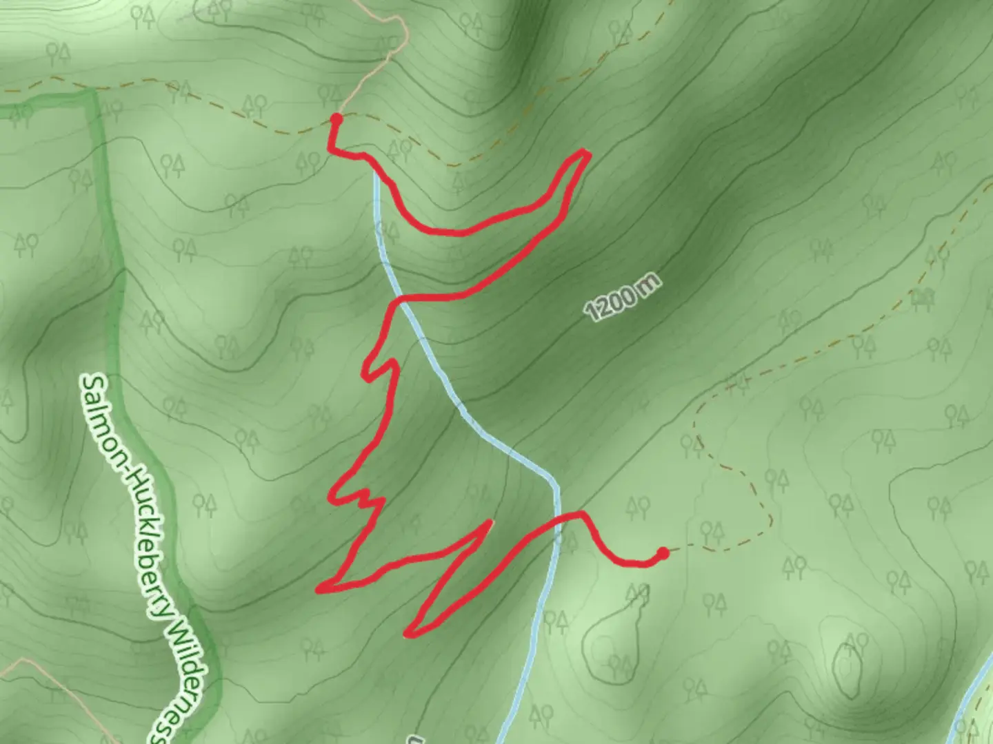 An image depicting the trail Dry Fir Trail and its surrounding area.