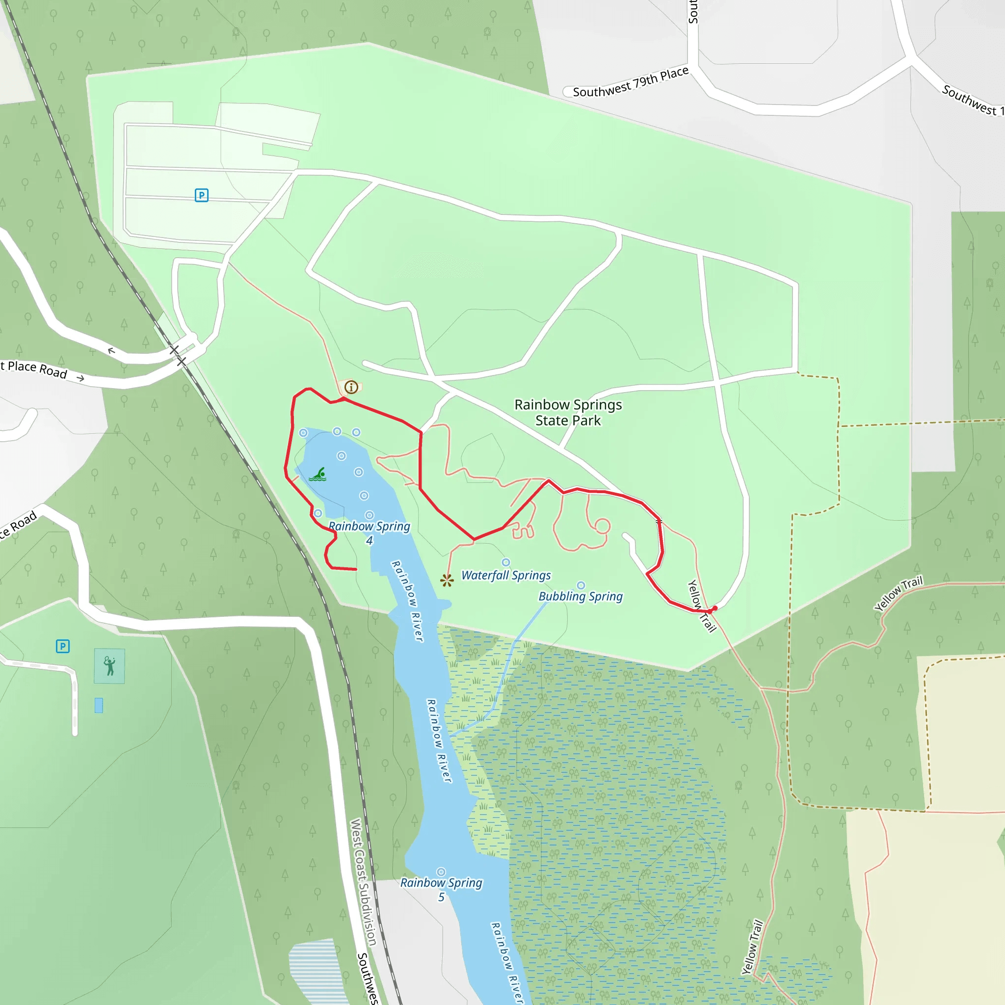 Rainbow River mobile static map