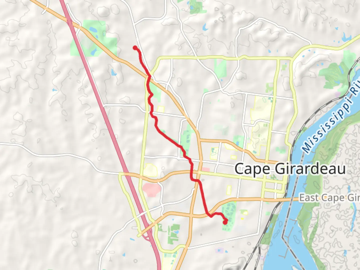 An image depicting the trail La Croix Trail - Shawnee Park and its surrounding area.