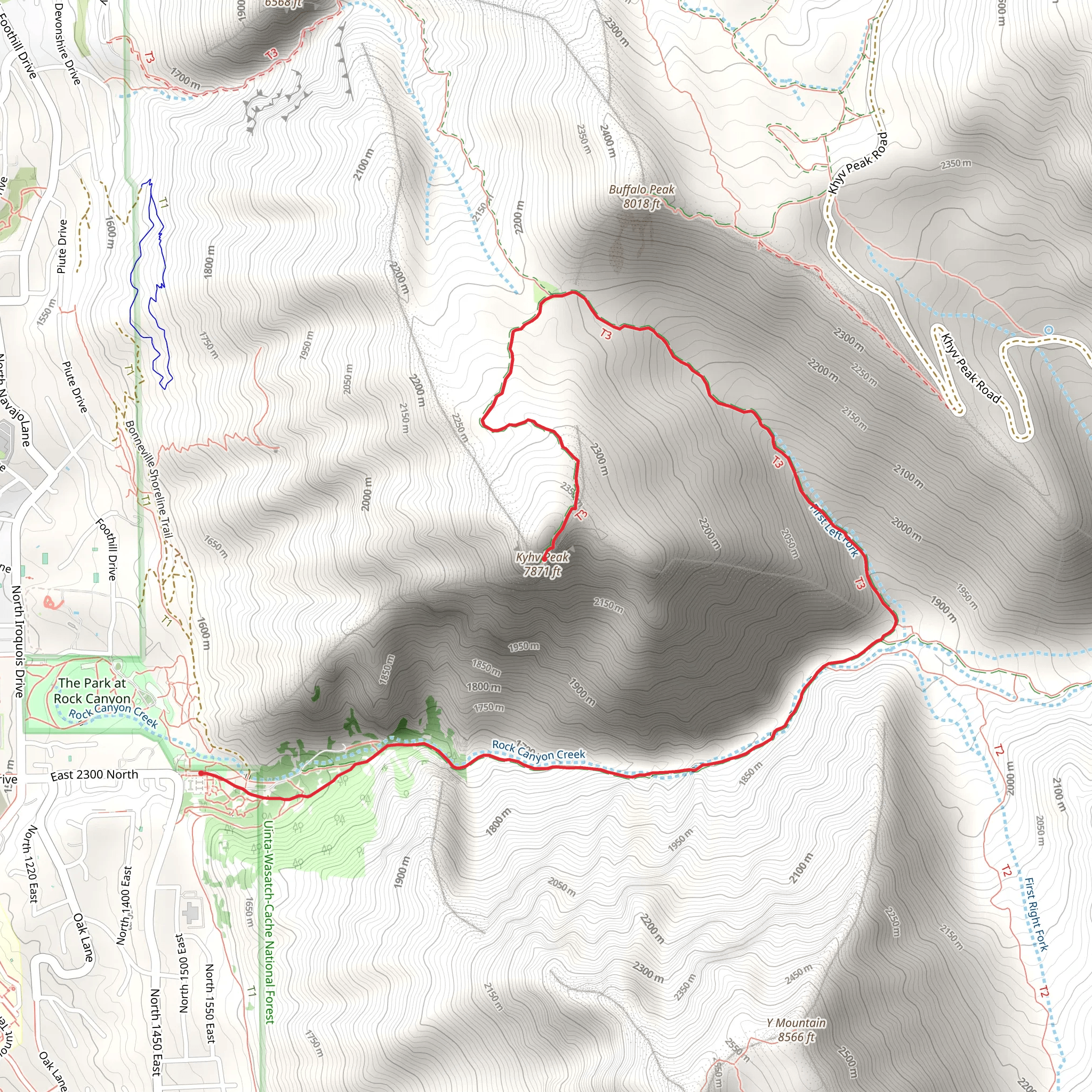 Kyhv Peak mobile static map