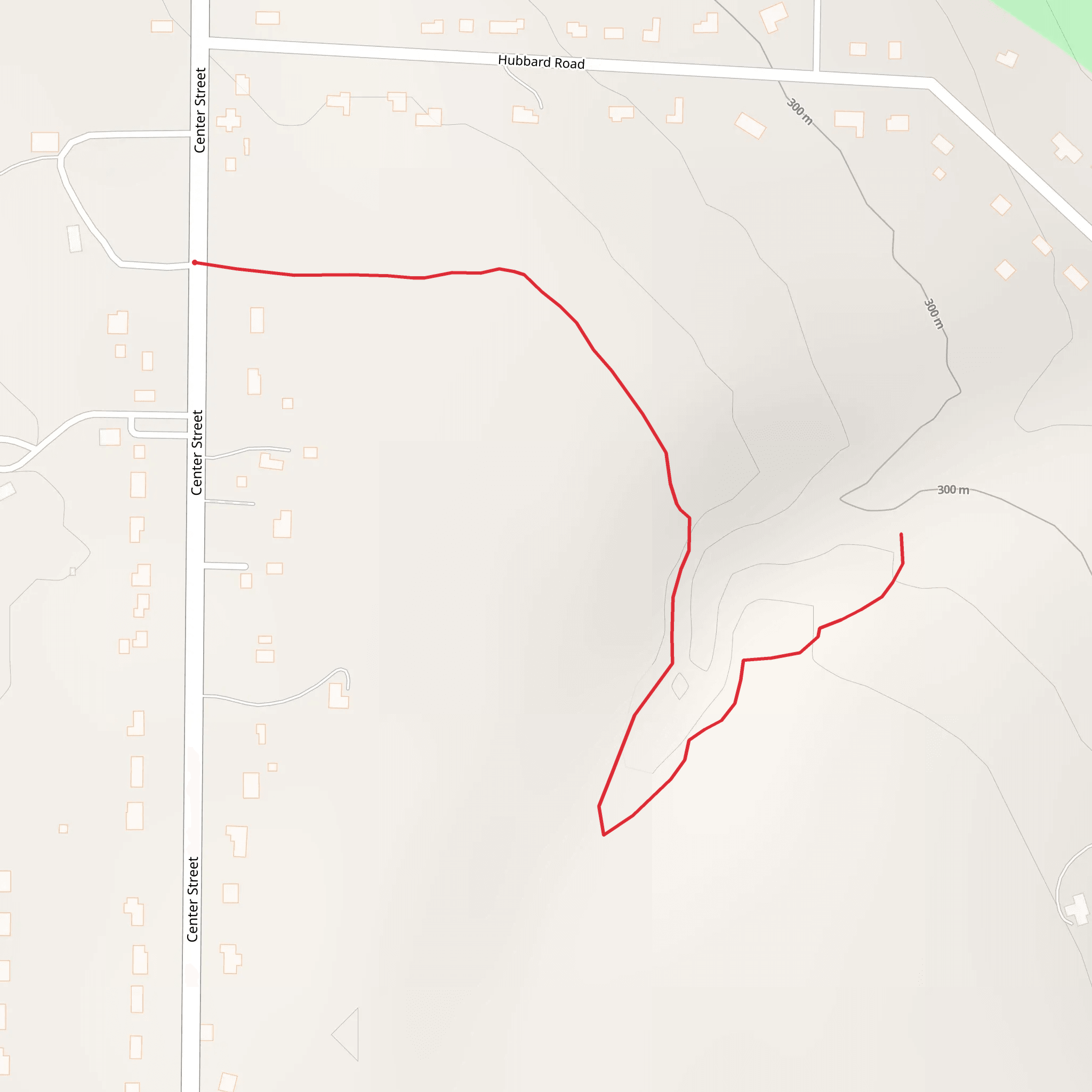 Center Street - Hubbard Road mobile static map