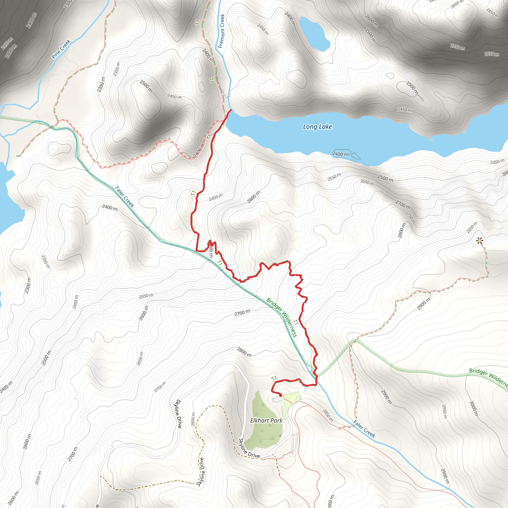 Long Lake Trail mobile static map