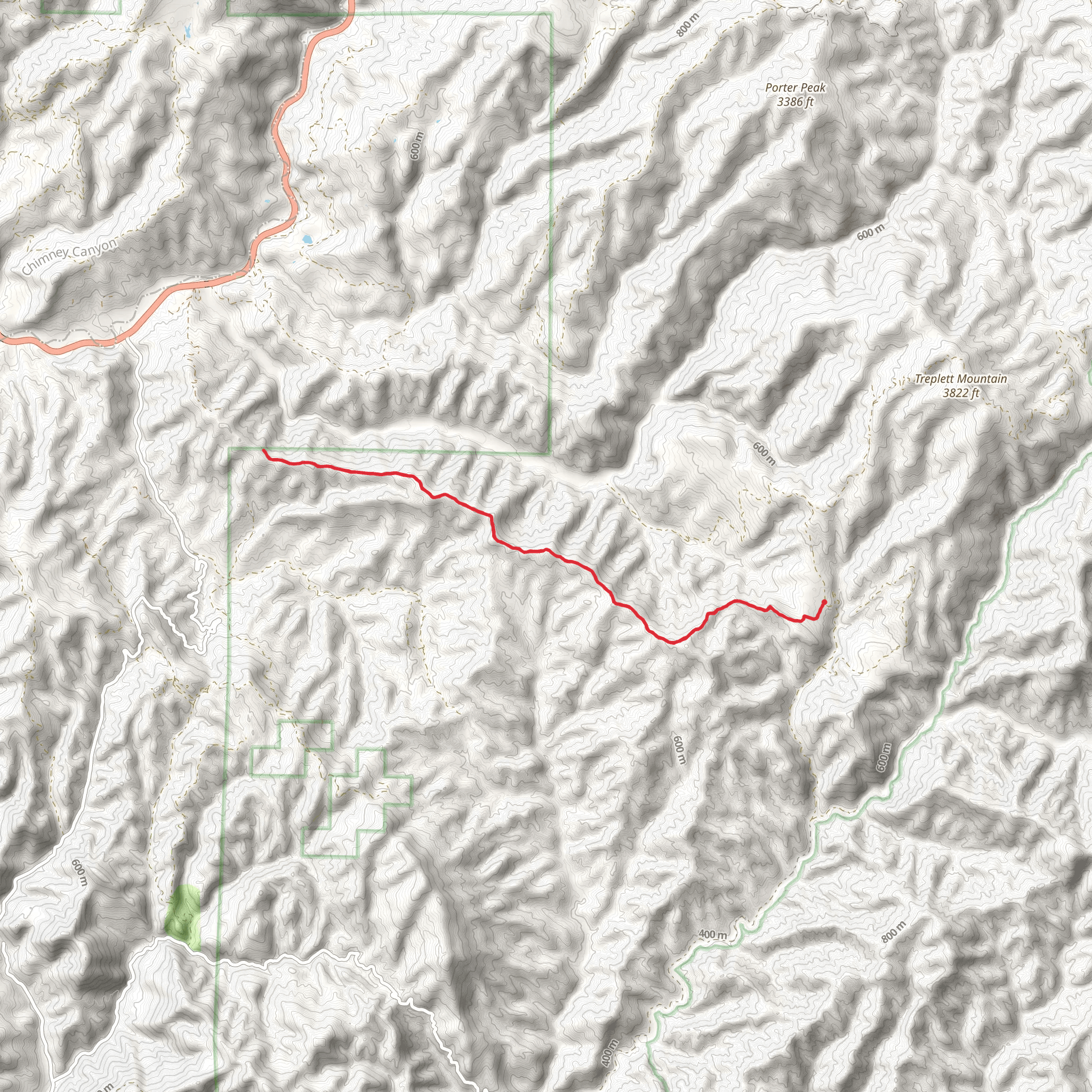 Buckhorn Ridge Trail mobile static map