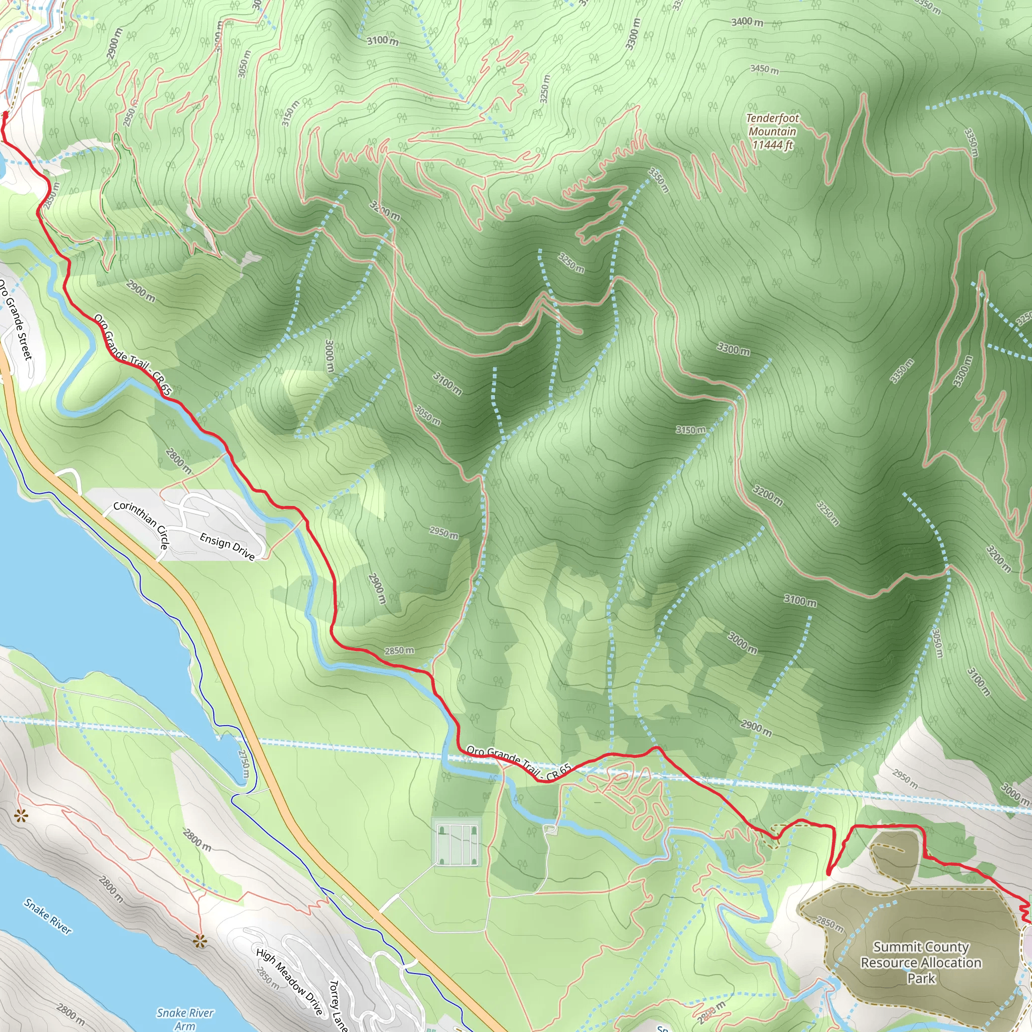 Oro Grande Trail mobile static map