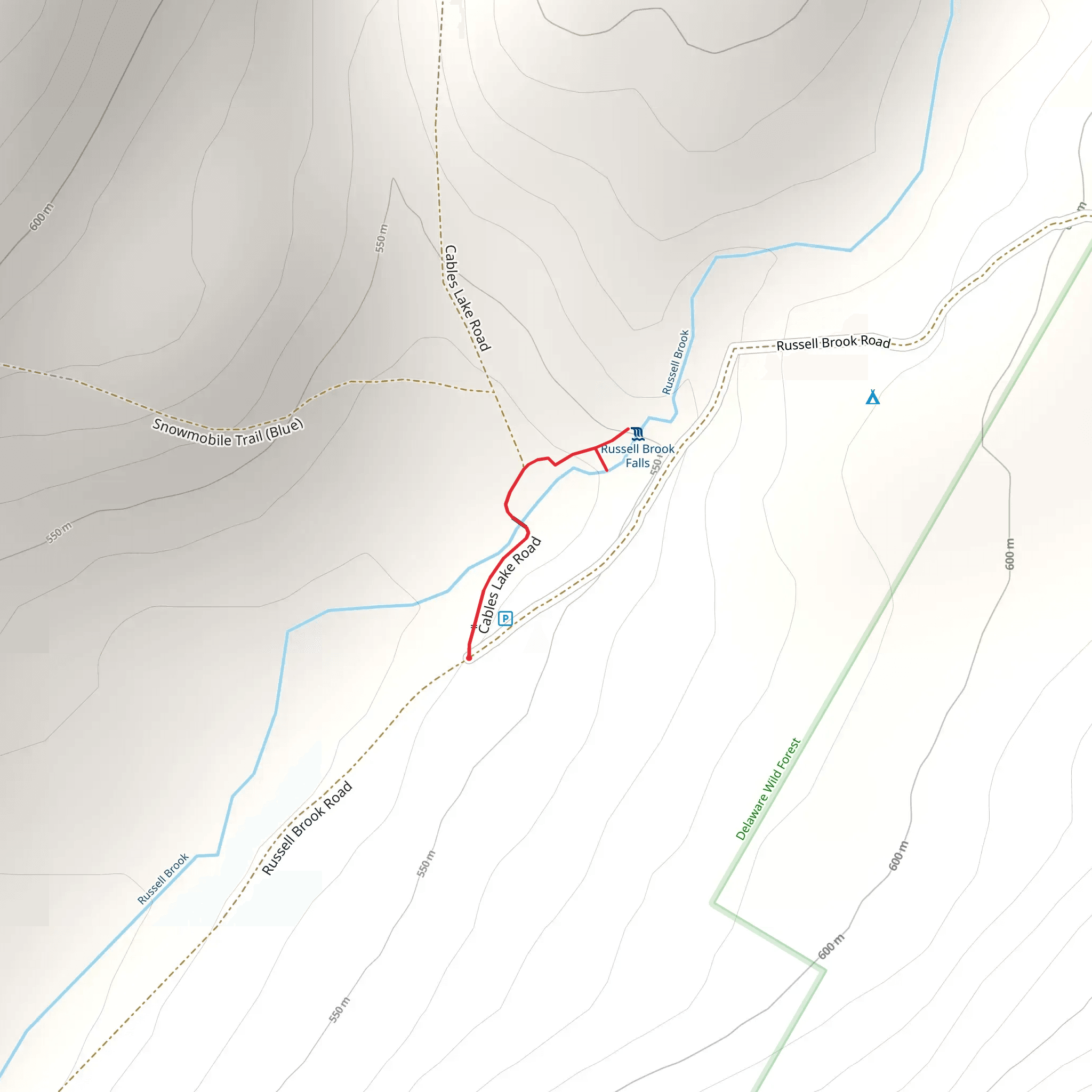 Cables Lake Road Trail mobile static map