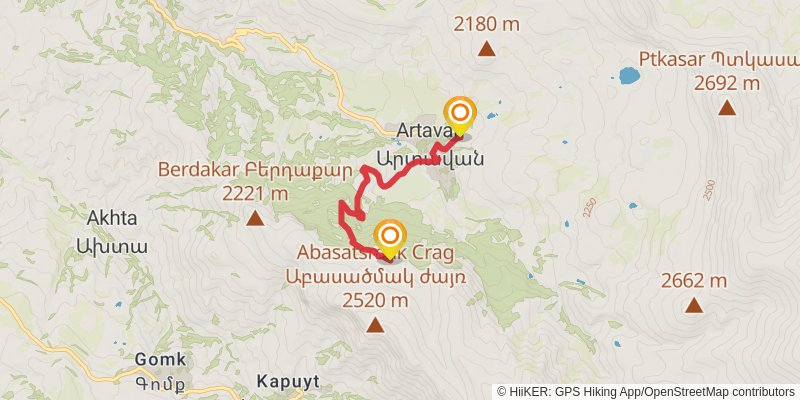 Transcaucasian Trail - Armenia stage 34 Map