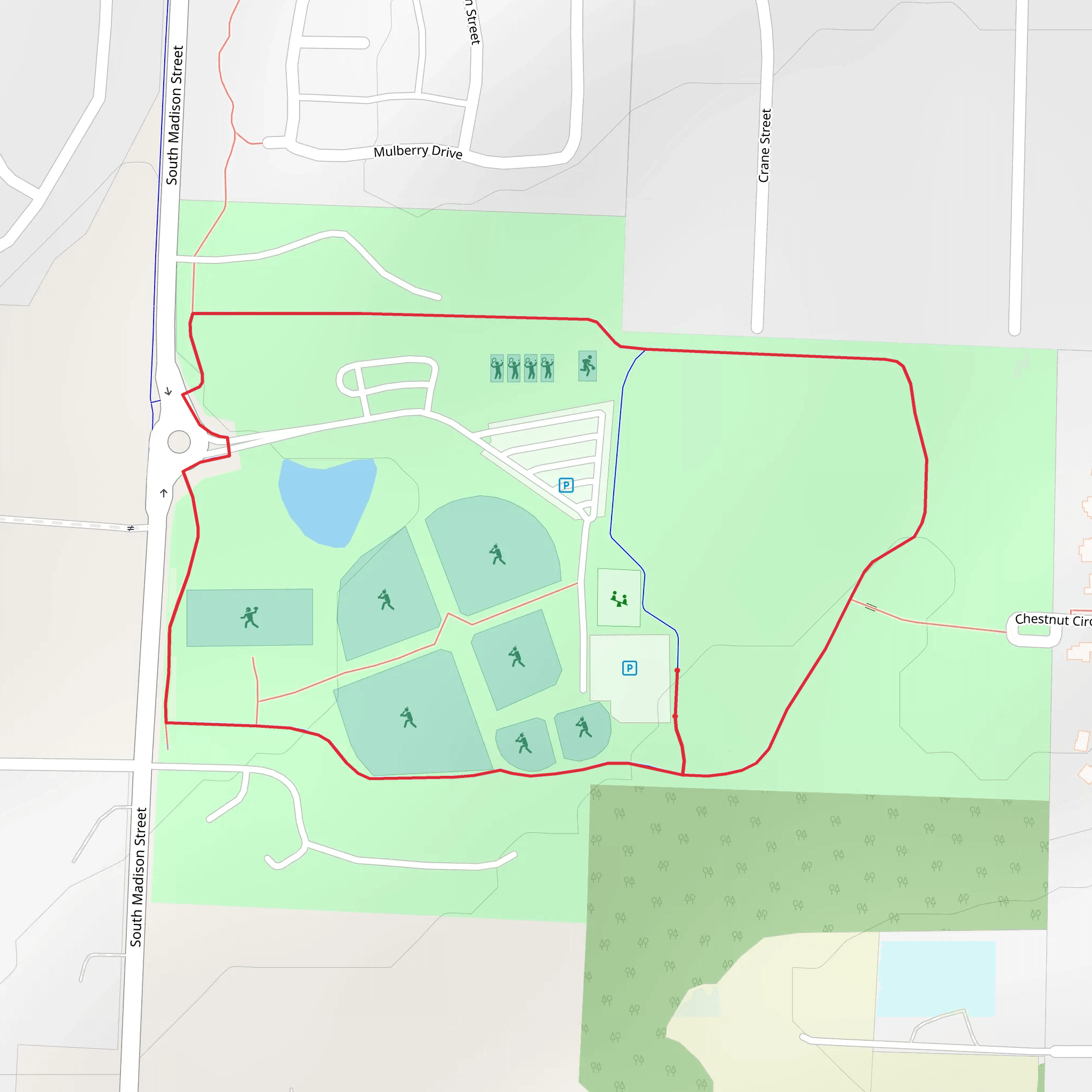 Raymore Recreation Park Loop mobile static map