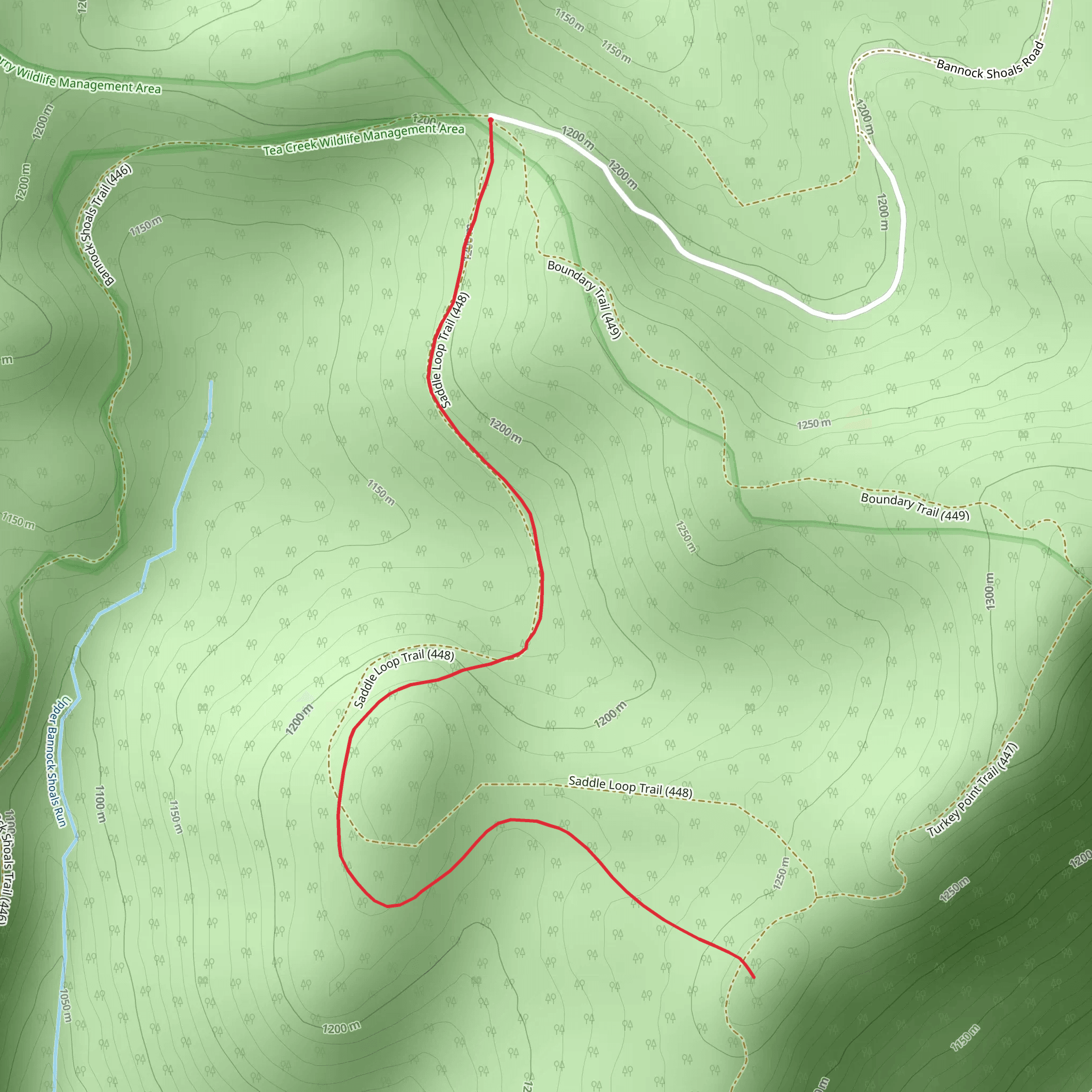 Saddle Trail mobile static map