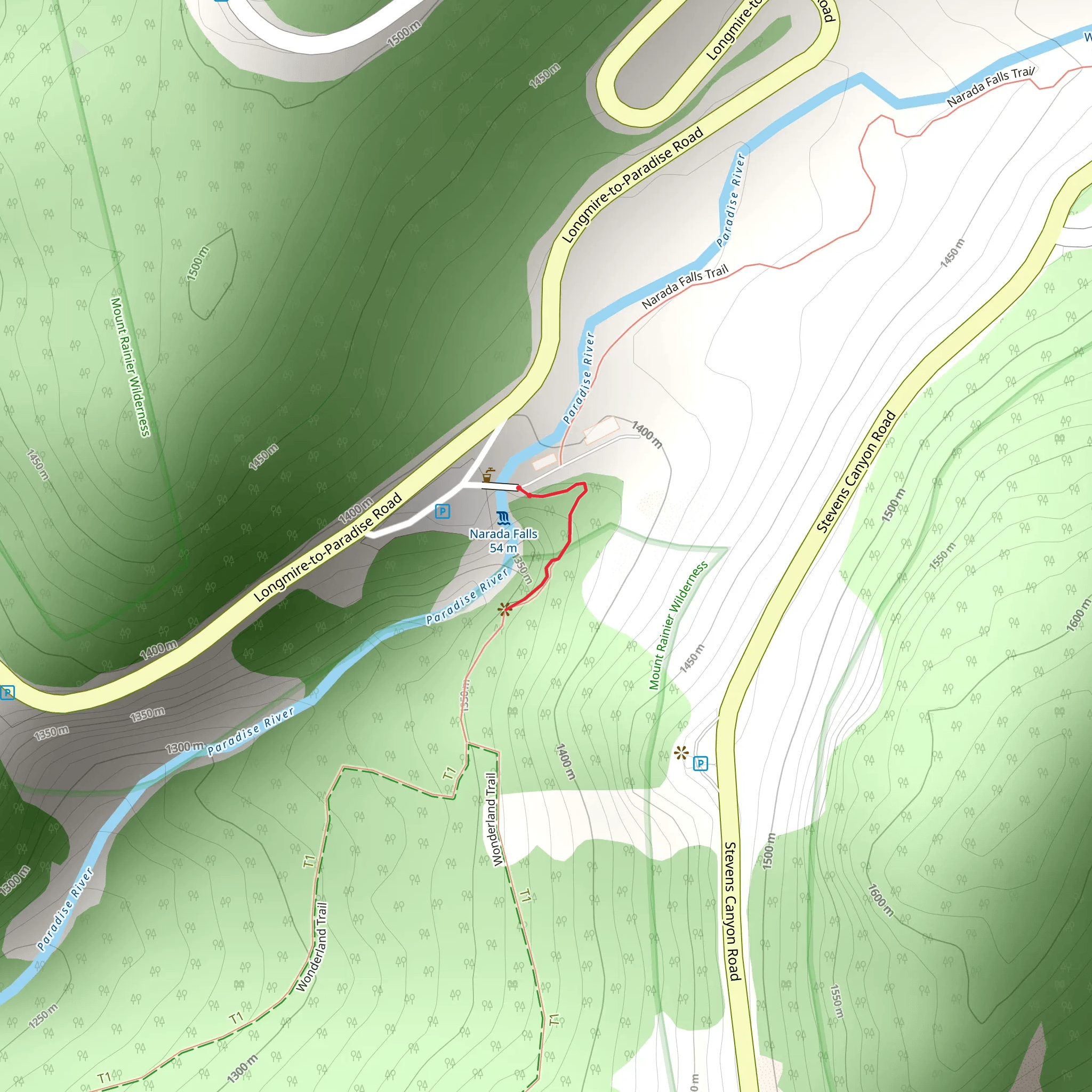 Narada Falls mobile static map