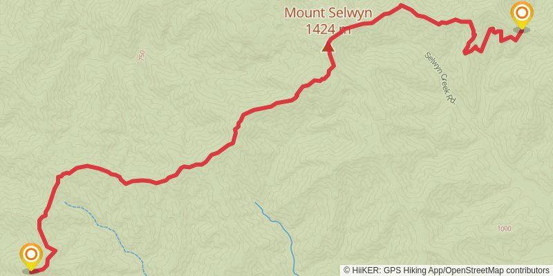 Australian Alps Walking Track stage 14 Map