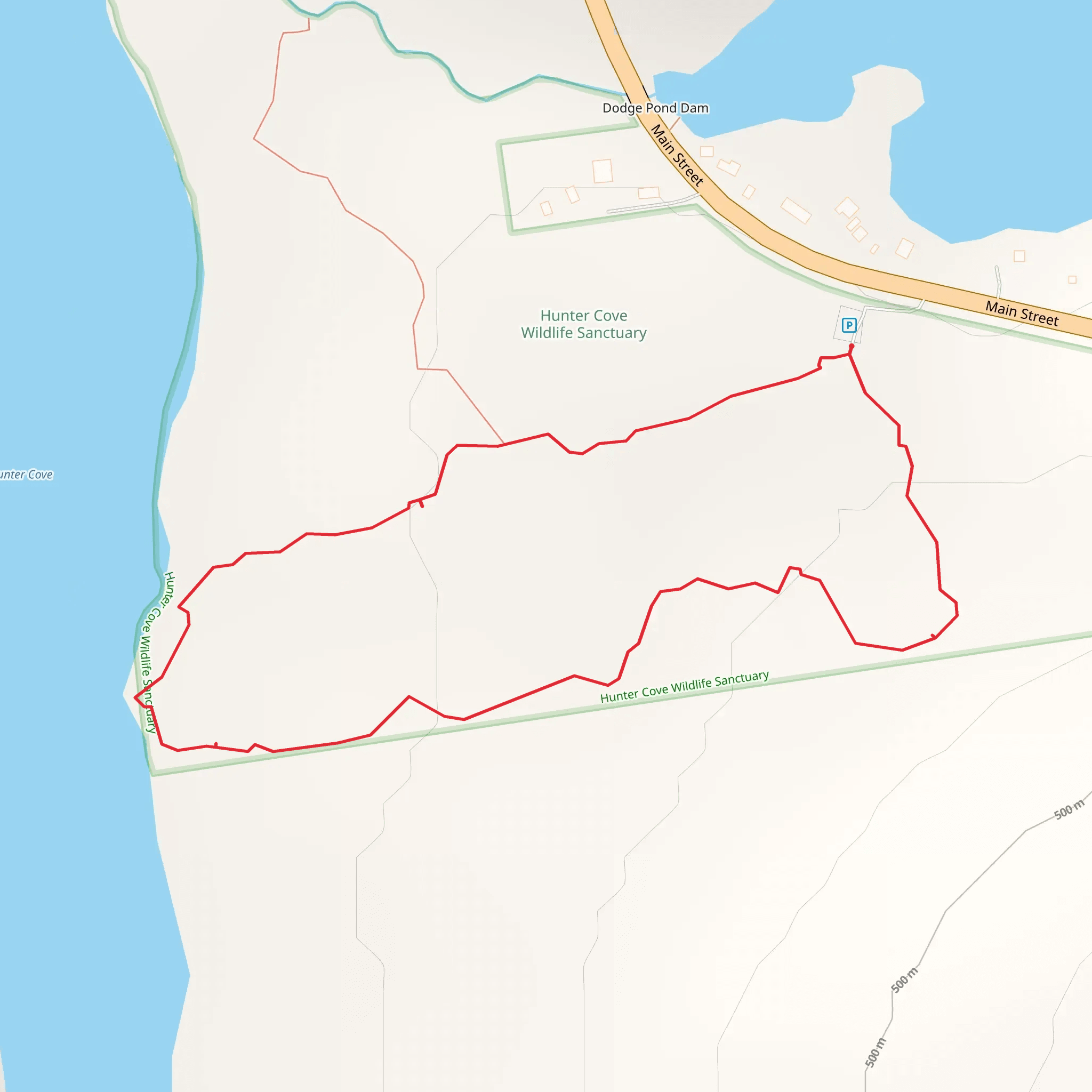 Hunter Cove Wildlife Sanctuary Loop mobile static map