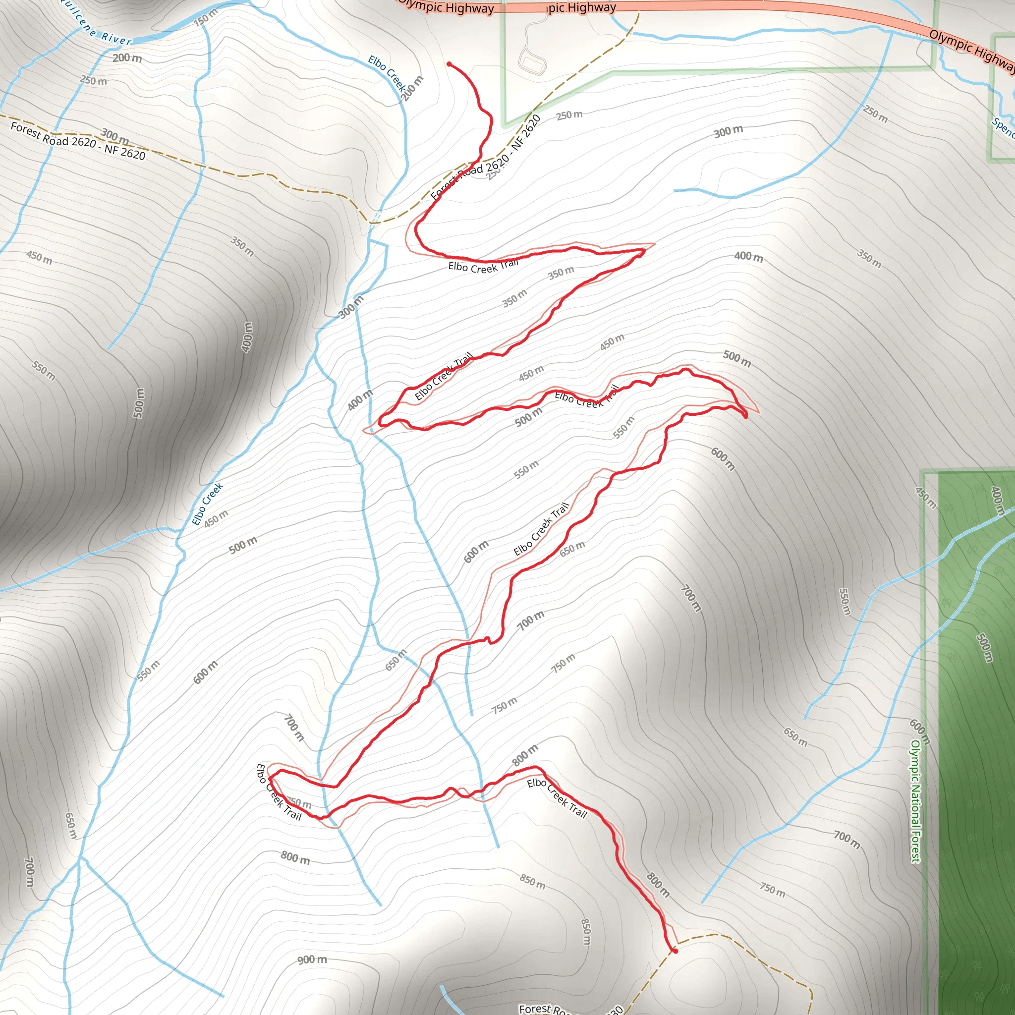 Elbo Creek Trail mobile static map