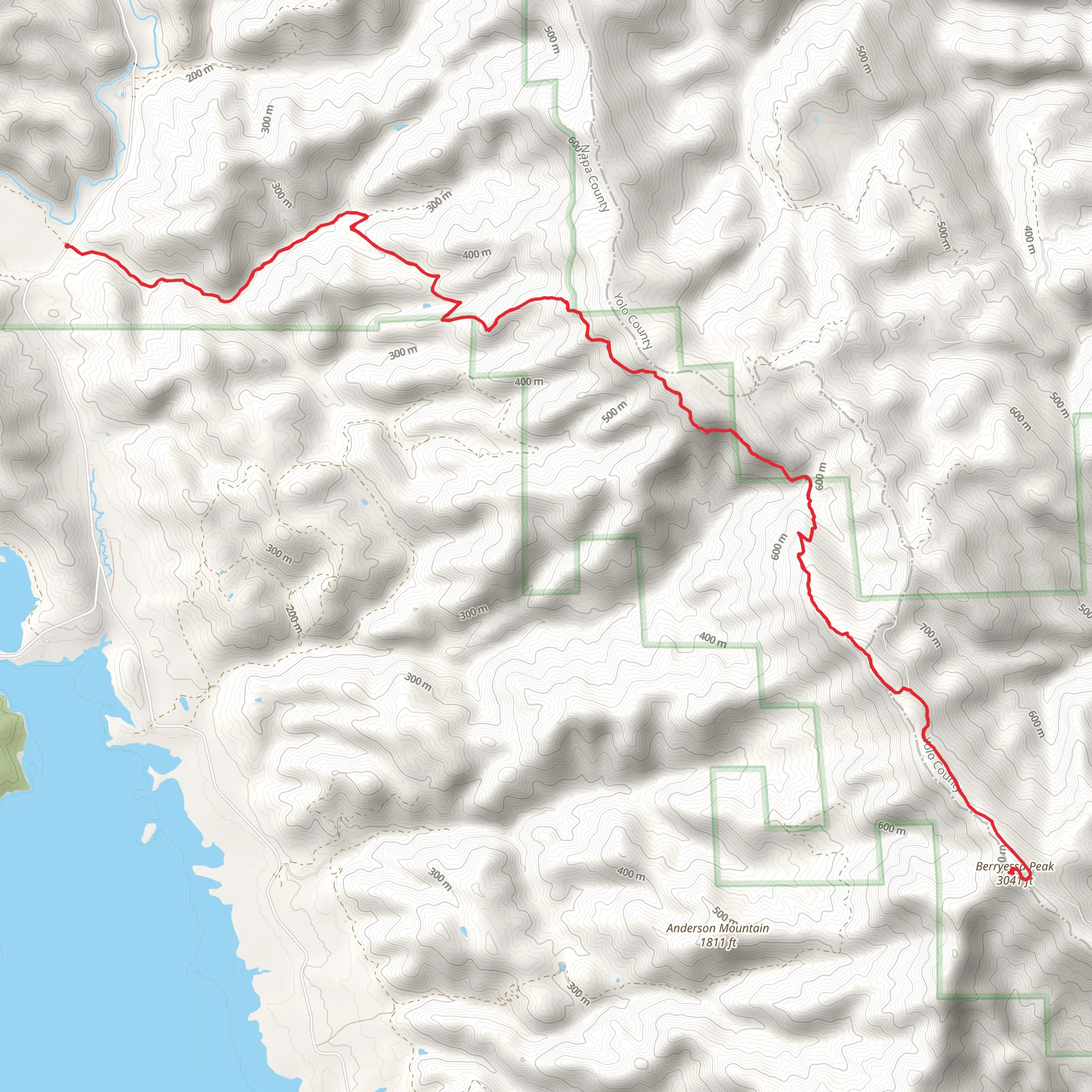 Berryessa Peak mobile static map
