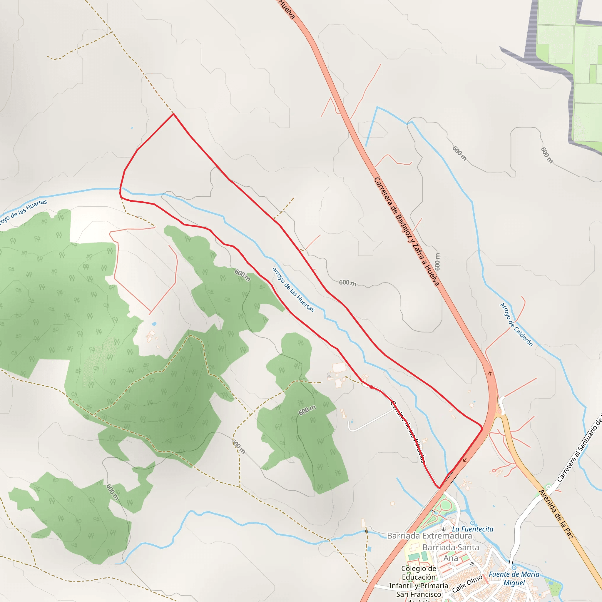 Huertas de Ribera Path SL BA 150 mobile static map