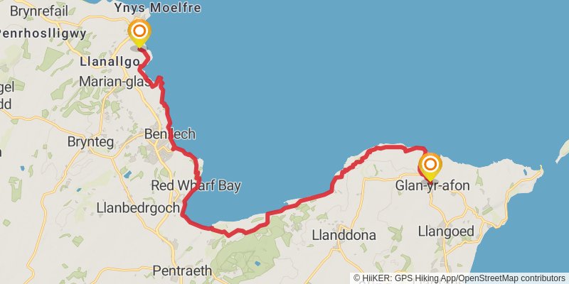 Anglesey Coastal Path stage 5 Map