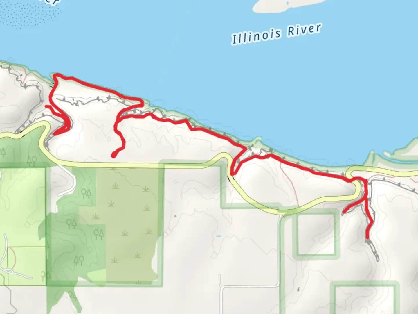 An image depicting the trail Tonti Canyon, Parkmans PLain and Ottawa Canyon and its surrounding area.