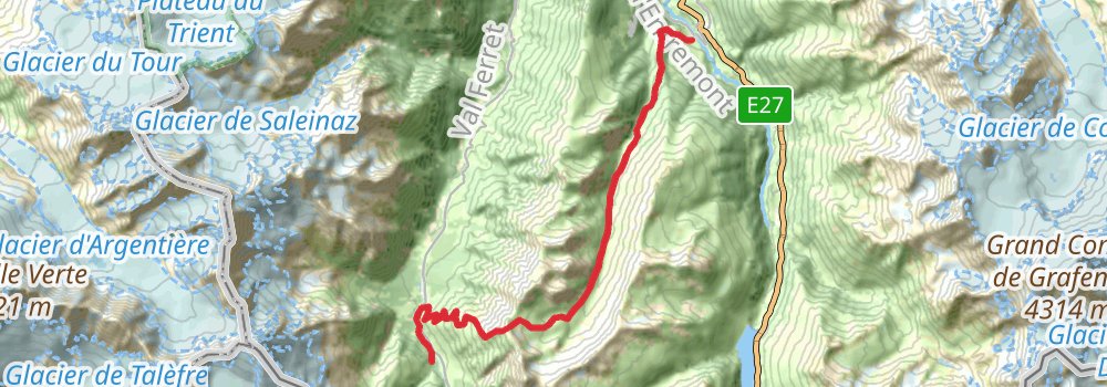 Tour du Saint Bernard stage 5 Map
