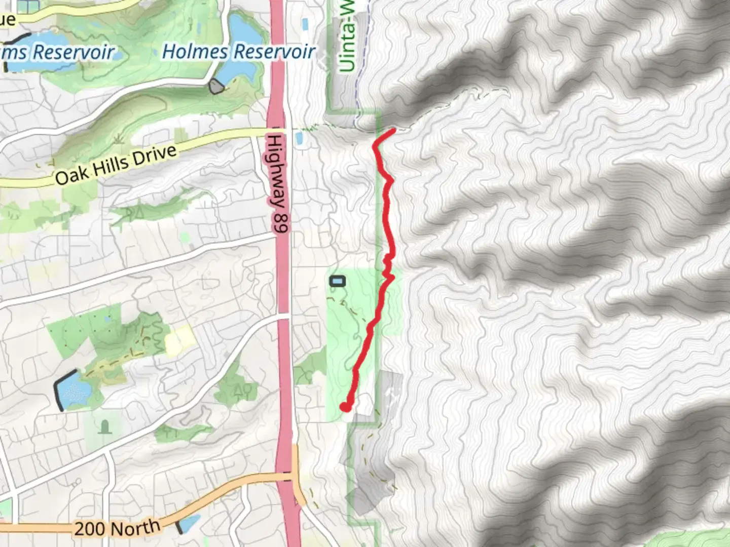 An image depicting the trail Bonneville Shoreline Trail from East 650 North and its surrounding area.