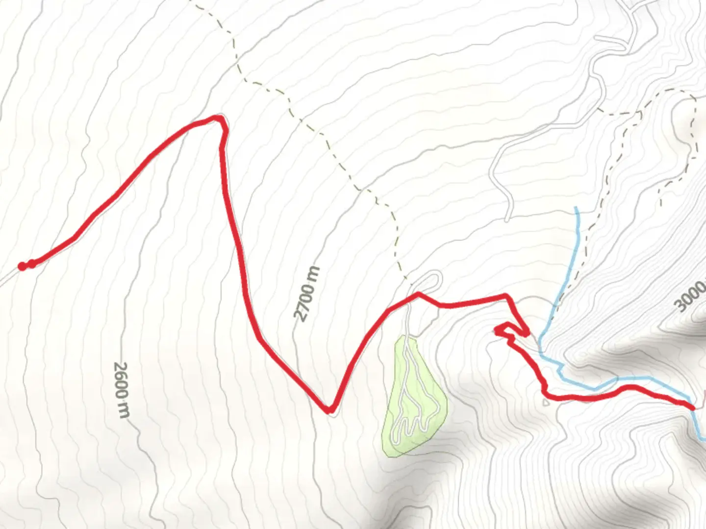 An image depicting the trail Zapata Falls Road and South Zapata Creek and its surrounding area.