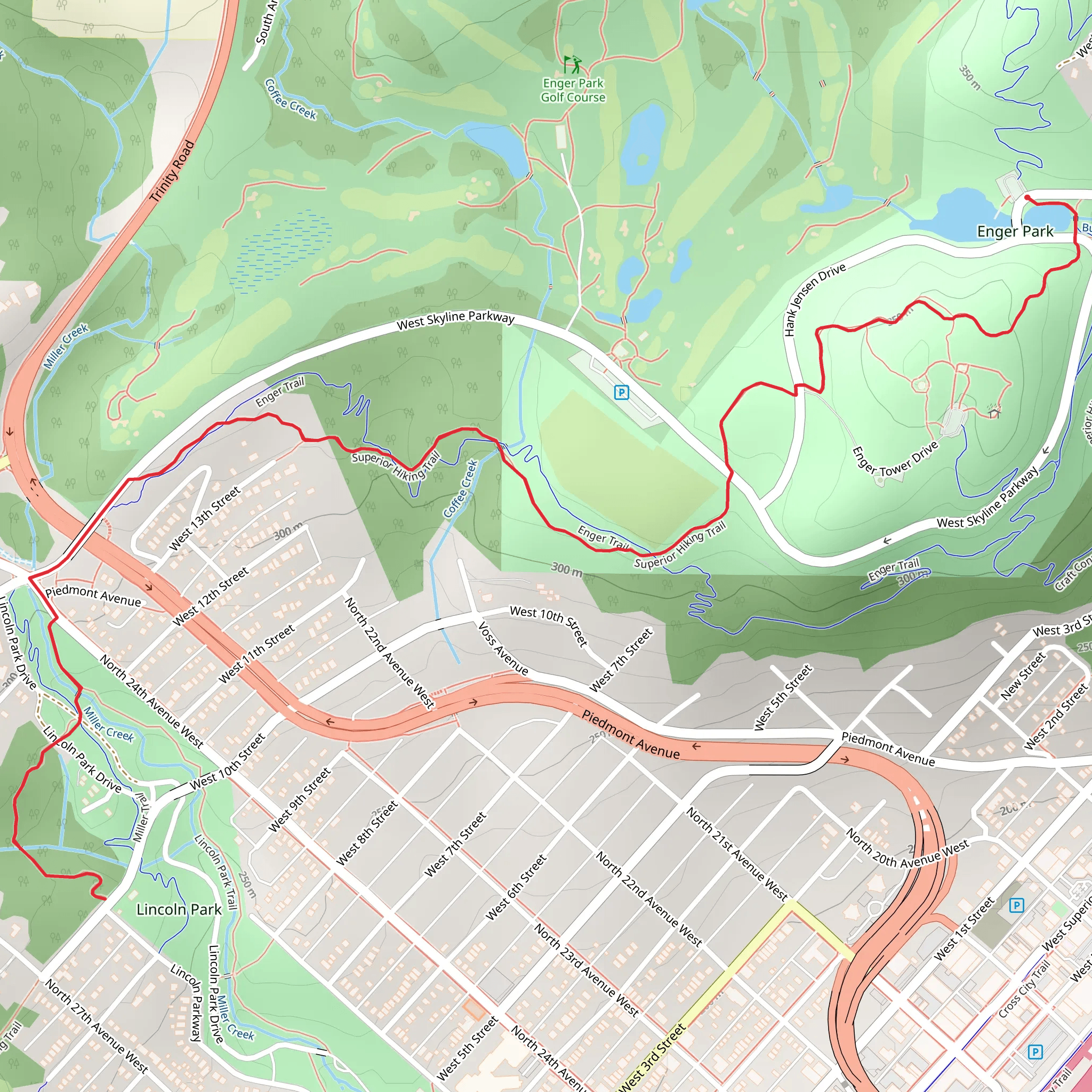 Superior Hiking Trail from Twin Loop mobile static map