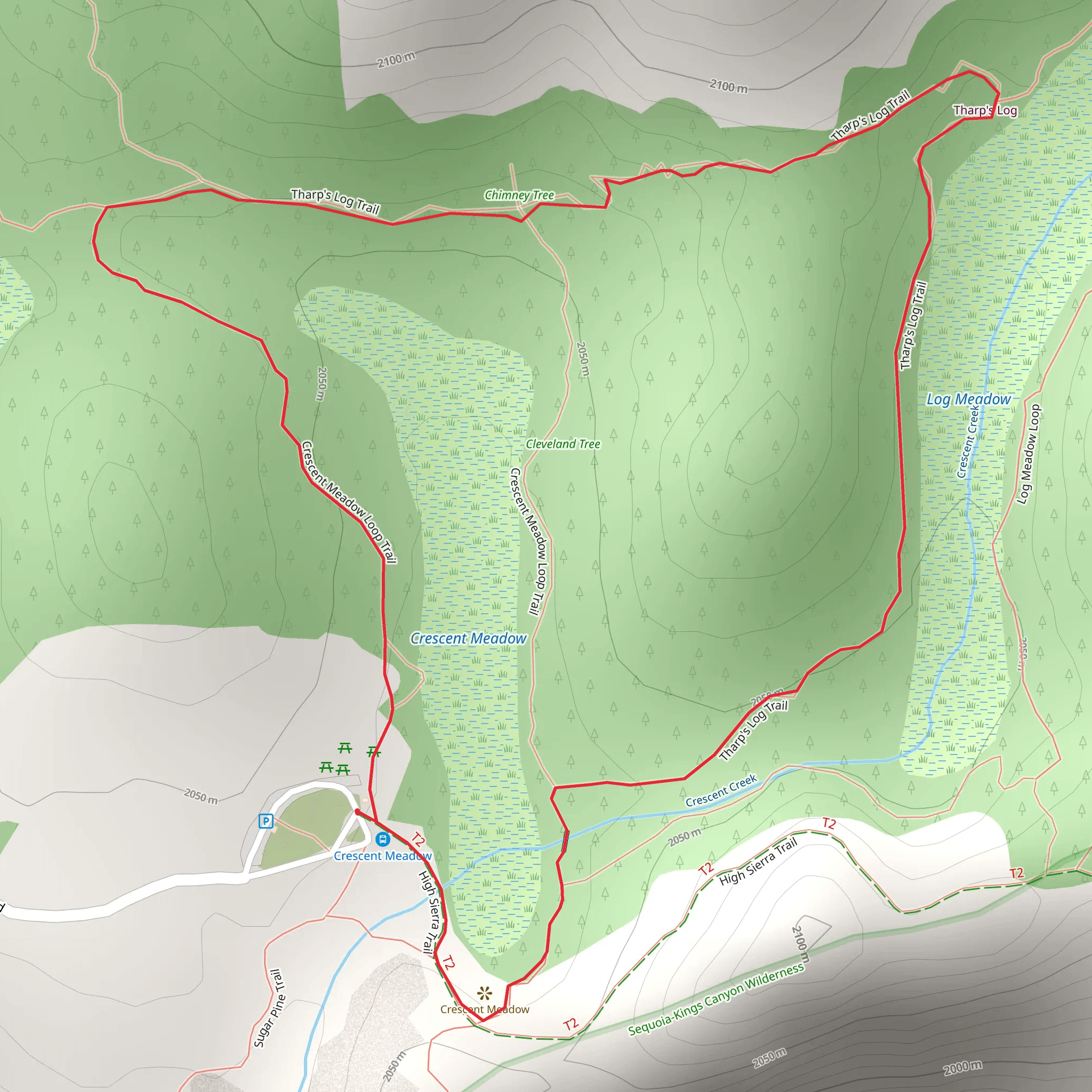 Tharp's Log Loop Trail mobile static map