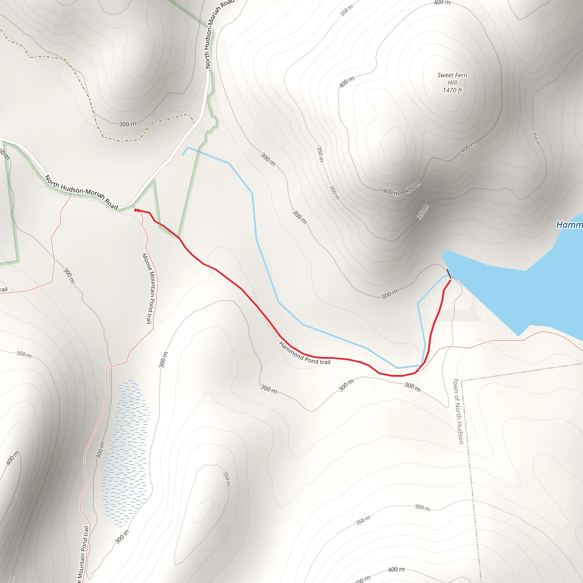 Hammond Pond Trail mobile static map