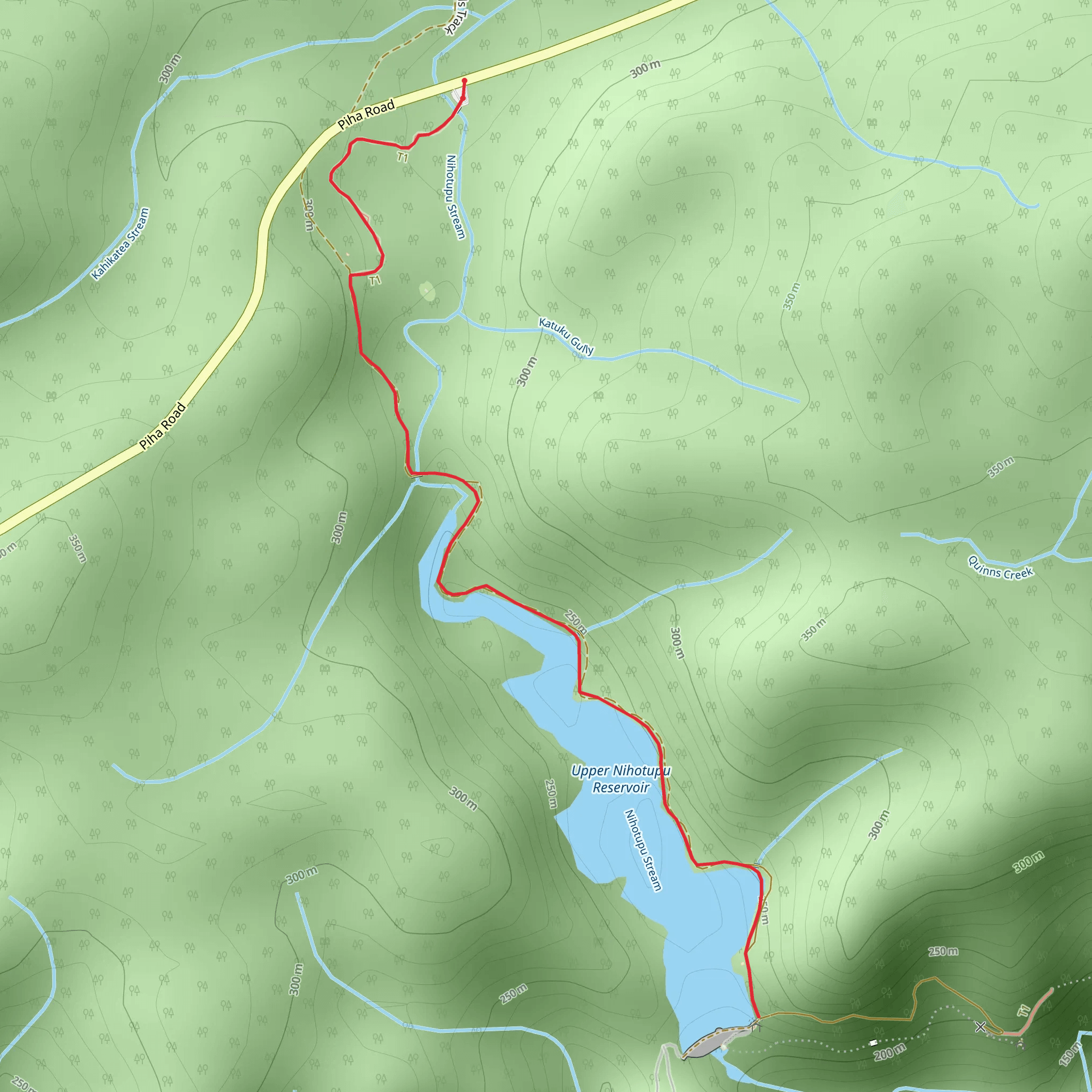Upper Nihotupu Walk mobile static map