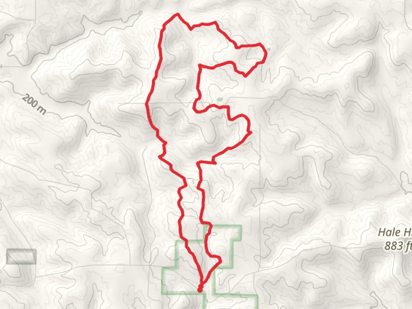 An image depicting the trail Bridle Loop Trail and its surrounding area.