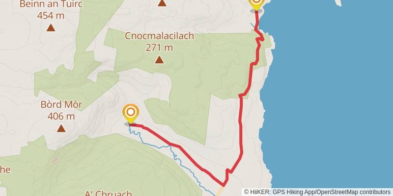 Kintyre Way alt 2 Map