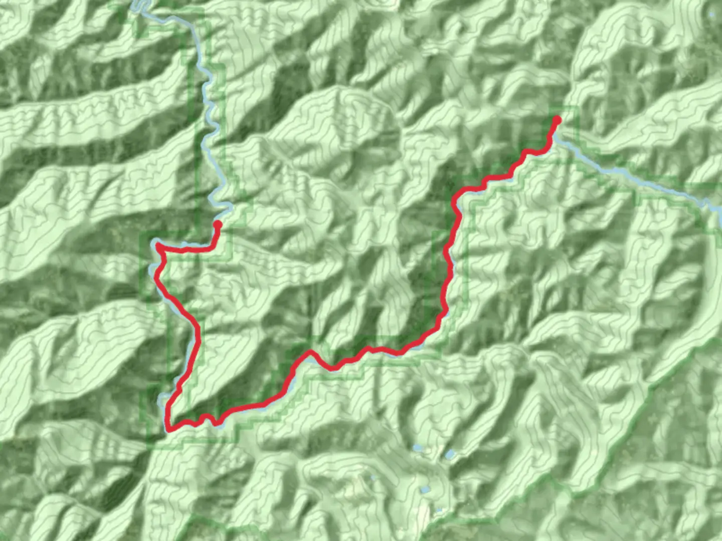 An image depicting the trail Saint Joe River Trail and its surrounding area.